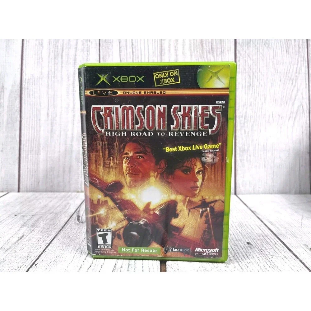 Crimson Skies (Microsoft Xbox) *Not For Resale* Complete CiB Manual - TESTED